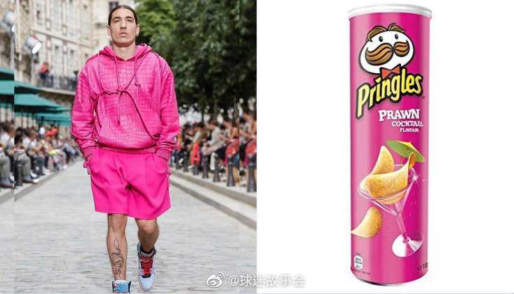 外国网友制作的恶搞图之一，贝莱林的头部被合成到品客薯片的经典包装上，毫无违和感